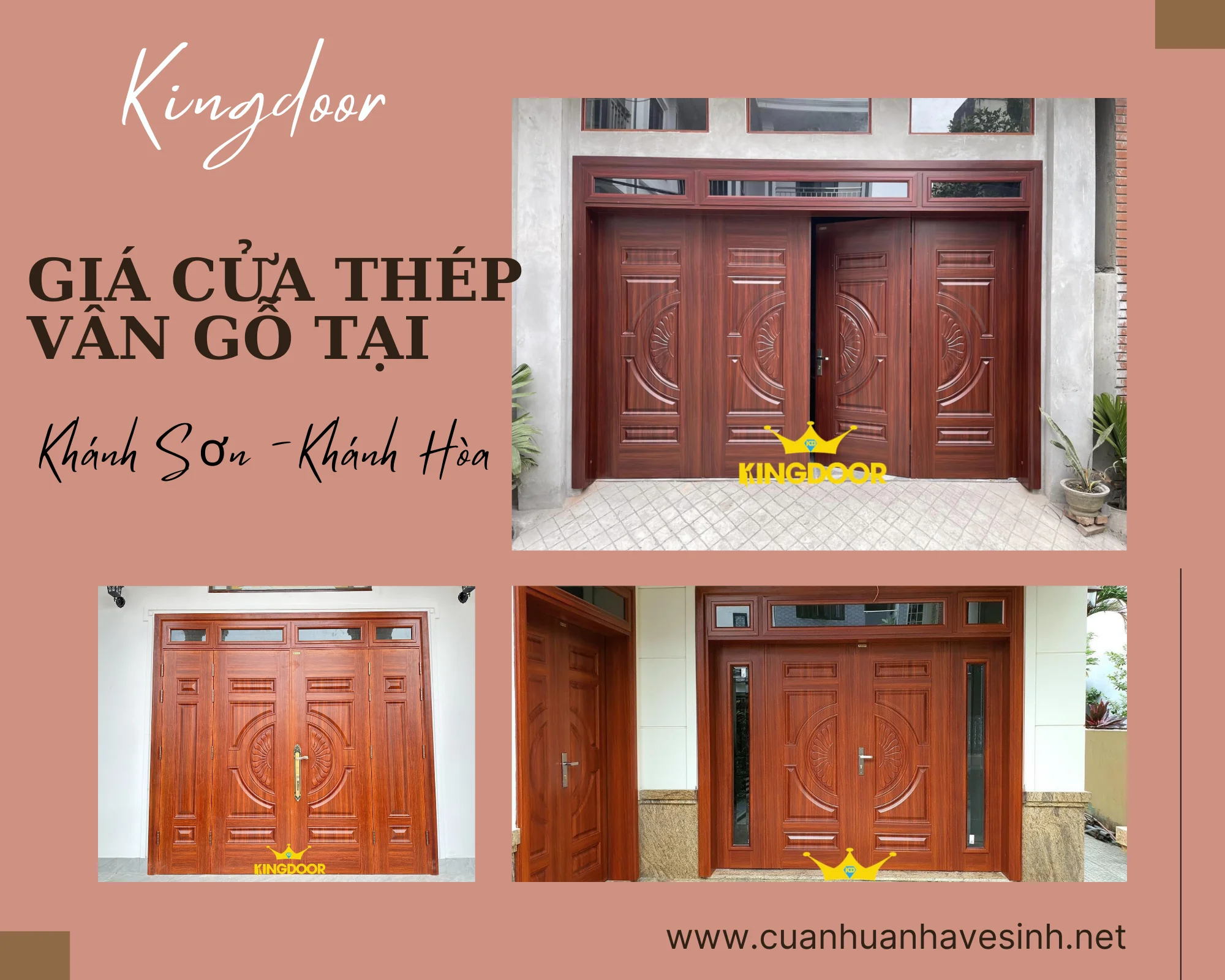 Giá cửa thép vân gỗ tại Khánh Sơn – Khánh Hòa